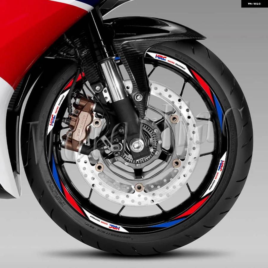 並行輸入品バイク ホイール ステッカー ストライプ リムハブ HRC