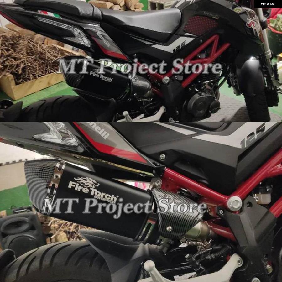 並行輸入品 スリップオン ベネリ TNT125 TNT135 TNT 125 135 2017 - 2022 モトサイクル排気 システム フロントミドルリンク パイプ_11