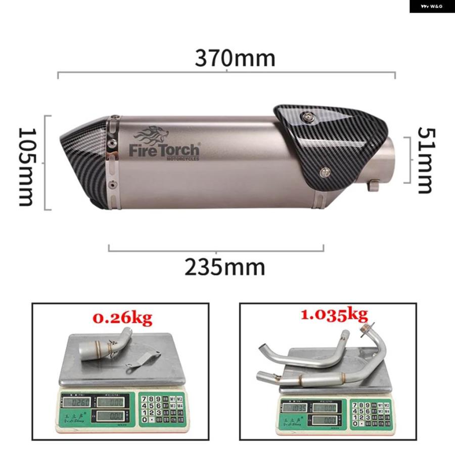 並行輸入品 スリップオン ベネリ TNT125 TNT135 TNT 125 135 2017 - 2022 モトサイクル排気 システム フロントミドルリンク パイプ_14