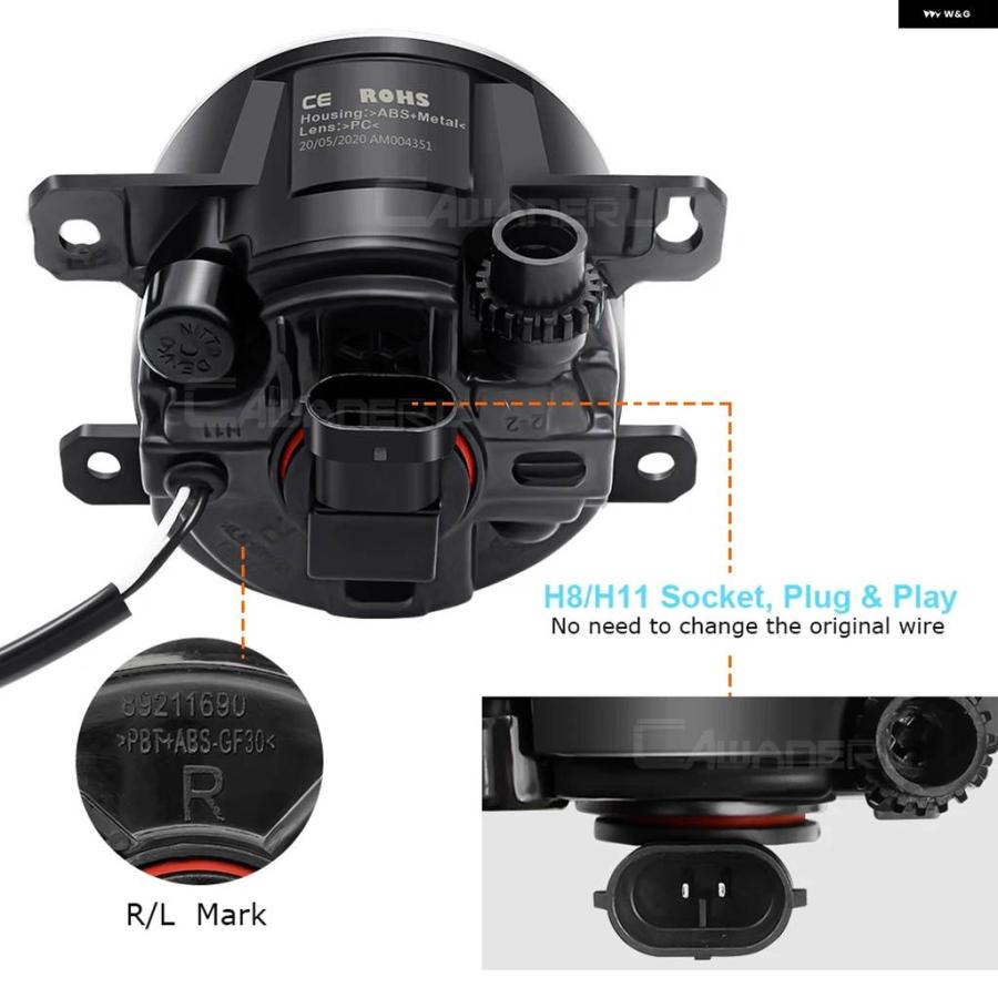 並行輸入品 30W フォグライト アセンブリ ホンダ シビック 2016-2021 タイプR カー LED レンズ エンジェルアイ DRL デイタイム ランニングの画像