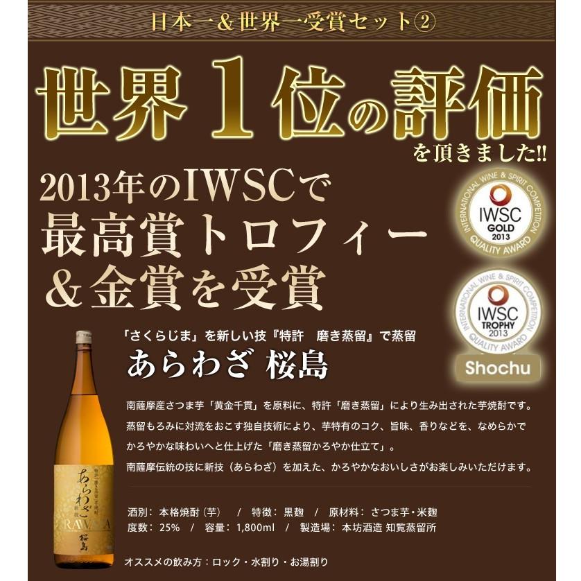 芋焼酎 紙パック セット あらわざ 黒麹仕立て桜島 さくらじま 1800ml 3種類 6本セット 本坊酒造 いも焼酎 薩摩焼酎 本格焼酎 送料無料｜hombo｜13