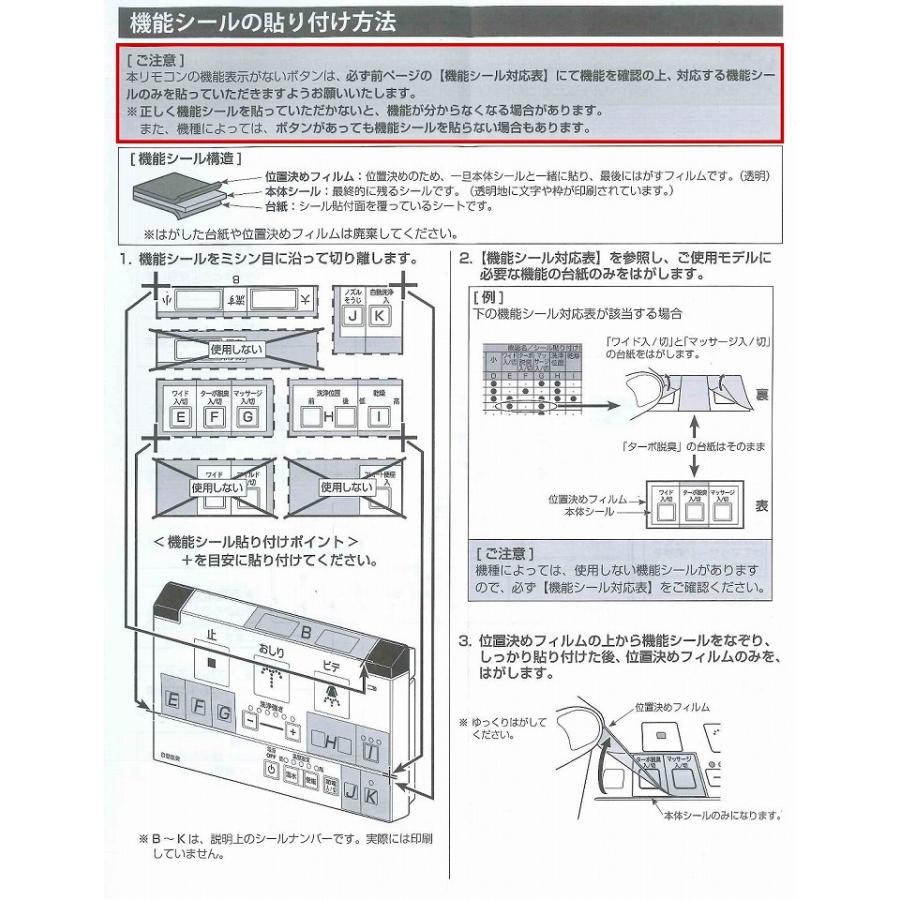 354-1484-SET　シャワートイレ マルチリモコン　旧タイプ対応リモコン（354-1220、354-1220A等対応）電池・ビス付き（LIXIL・INAX）｜home-design｜03