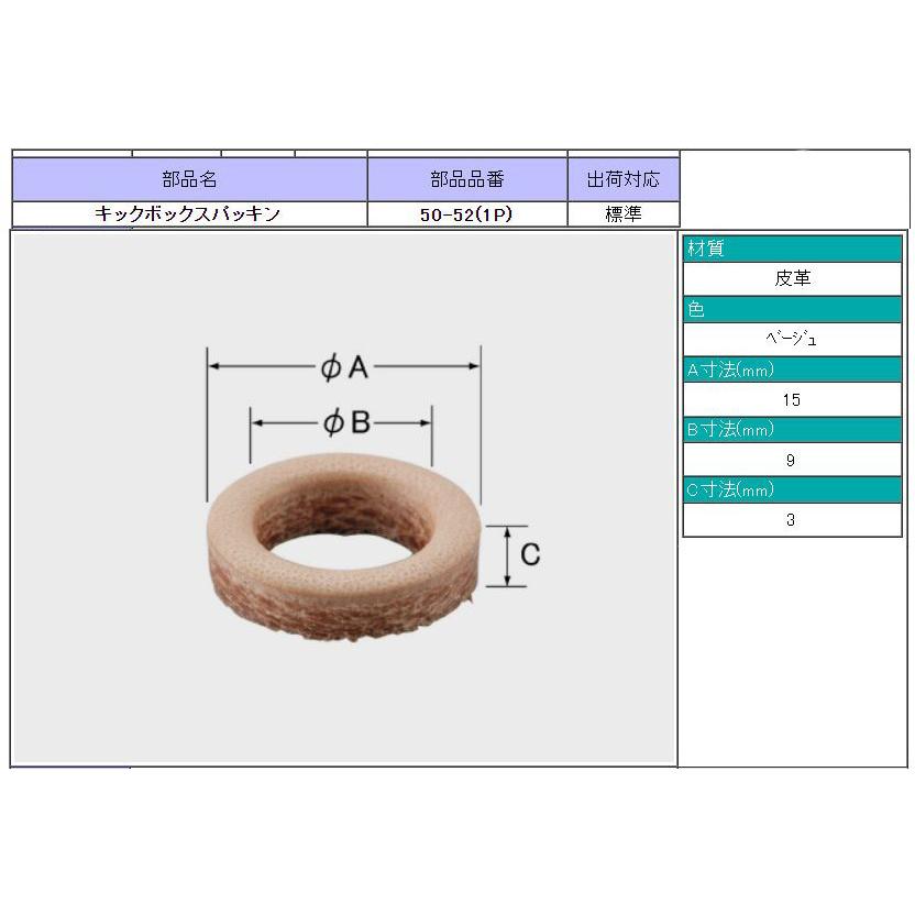 LIXIL（リクシル） LIXIL(INAX) 水栓部品 キックボックスパッキン 50