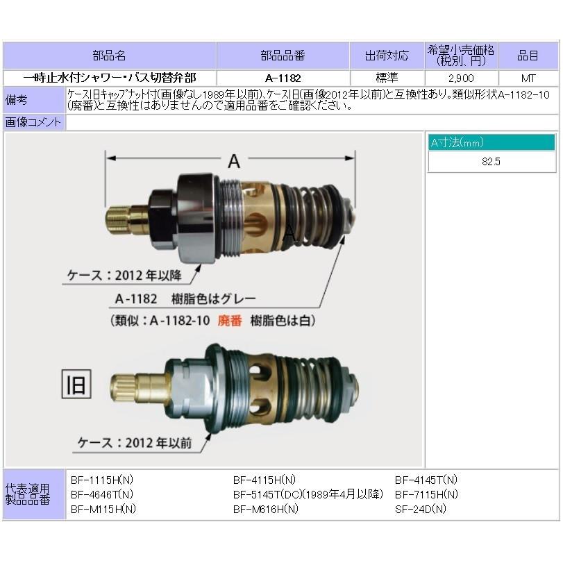 LIXIL A-1182 一時止水付シャワー・バス切替弁 BF-4145T用 LIXIL LIXIL A-1182 一時止水付シャワー・バス切替弁 BF-4145T用 LIXIL