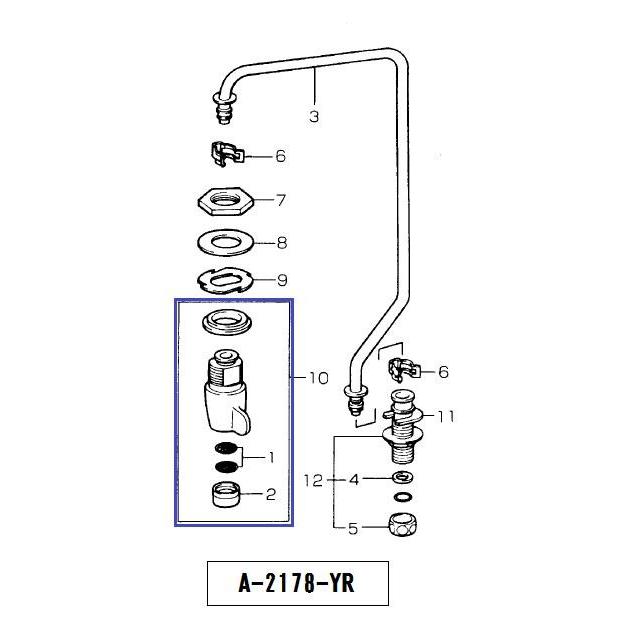 LIXIL(INAX)　自閉バルブ本体ASSY　A-2181-YR