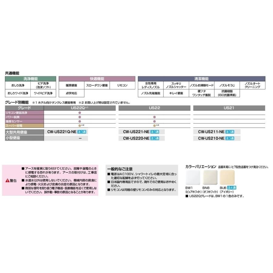 LIXIL（リクシル） CW-US211-NE/BN8(オフホワイト) シャワートイレ US 