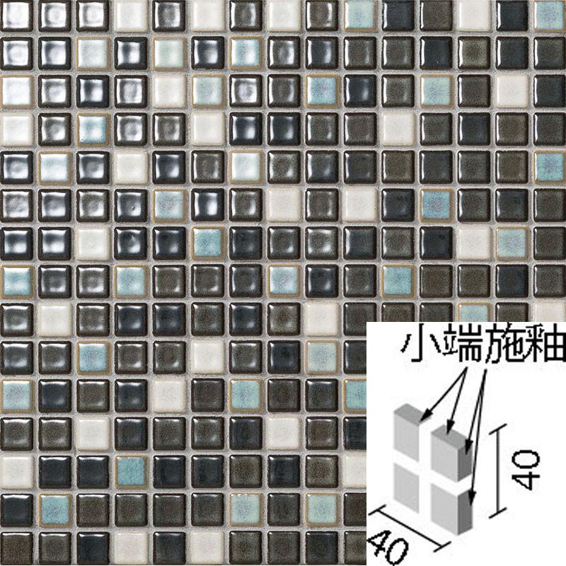 LIXIL(INAX) インテリアモザイク カレイドグレイズ 20mm角両面小端施釉ネット張り IM-2065P1/KLG-13[シート]｜home-design