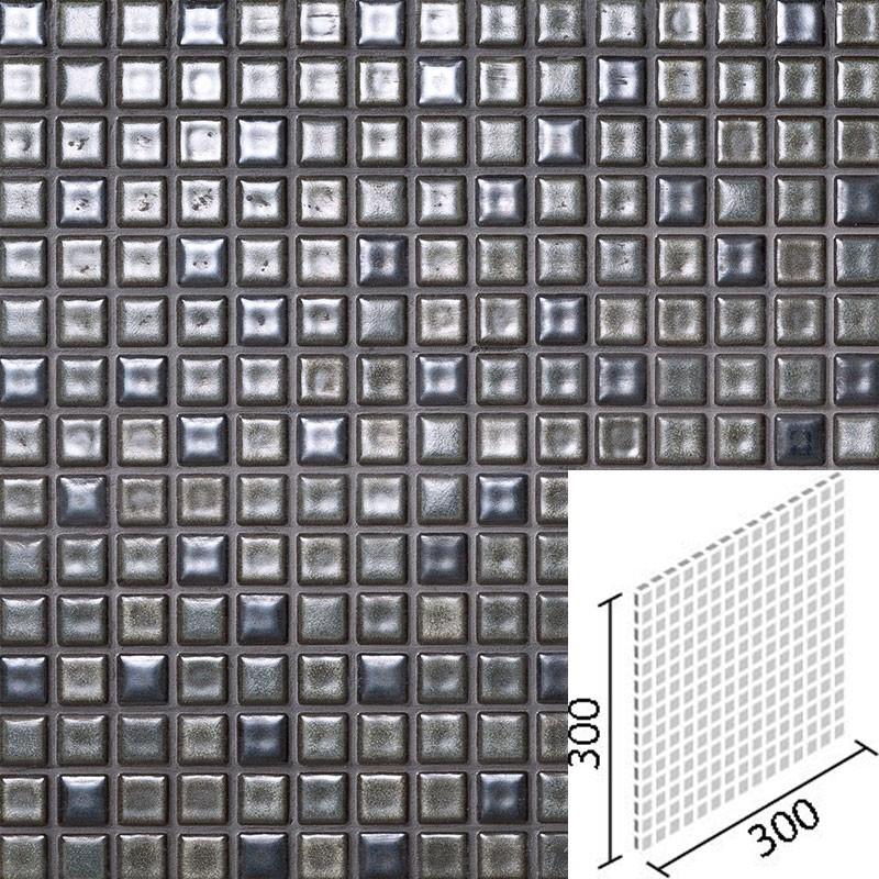 LIXIL(INAX) インテリアモザイク カレイドグレイズ 20mm角ネット張り IM-20P1/KLG-3[シート]｜home-design