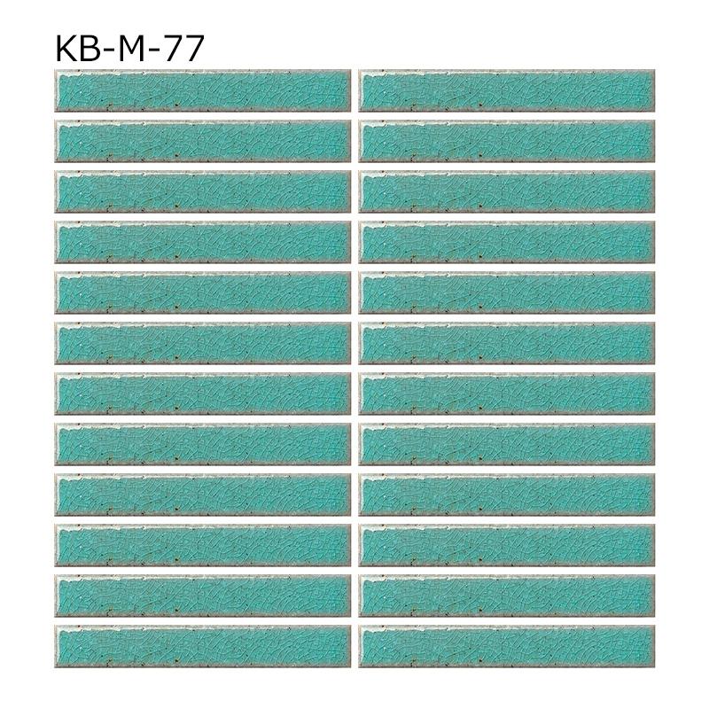名古屋モザイク 華窯ボーダー KB-M-77(貫入) シート販売 144×19