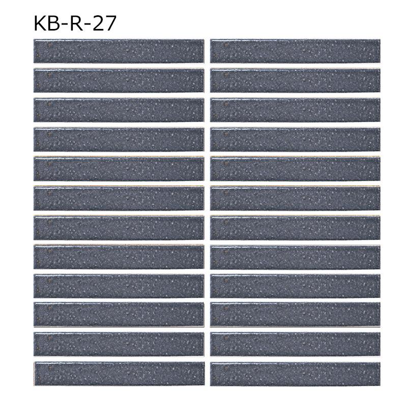 名古屋モザイク 華窯ボーダー KB-R-27 シート販売 144×19ボーダー