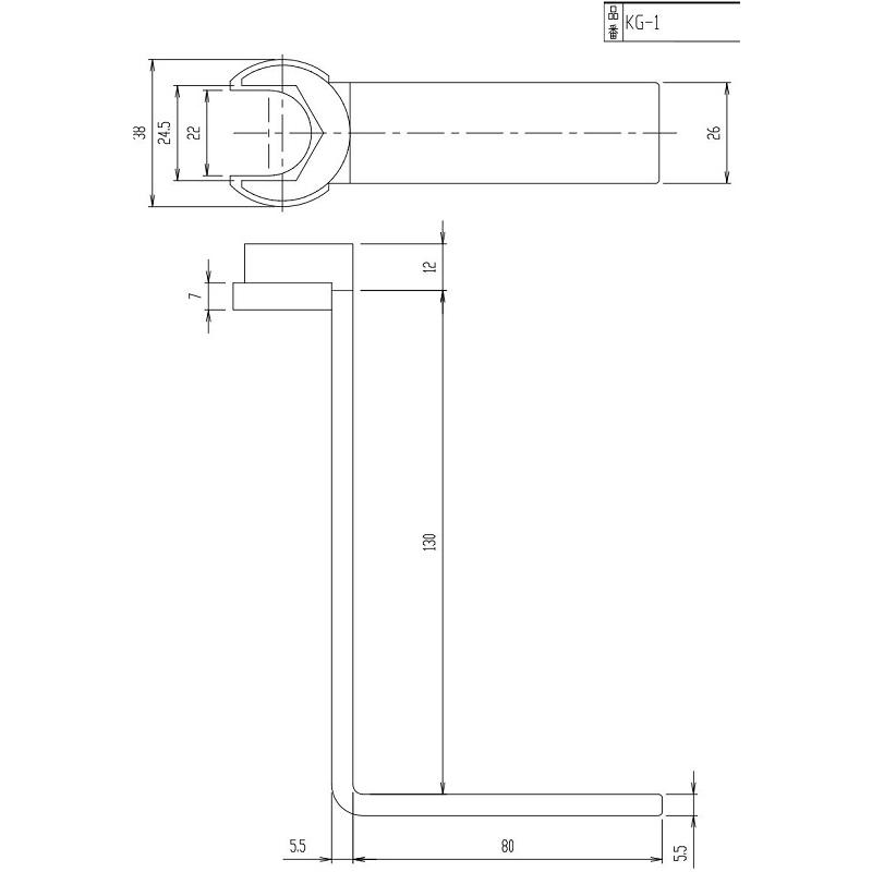 KG-1　立水栓用L形レンチ（対辺24）LIXIL　　｜home-design｜02