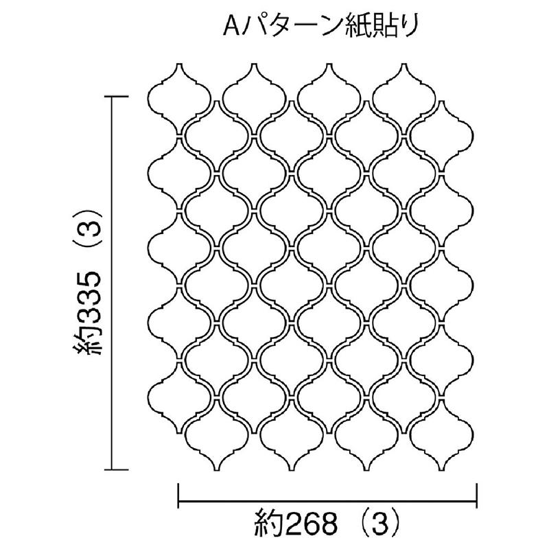 名古屋モザイク コラベル NLA-1A(白マット)［シート］ 64x56異形A