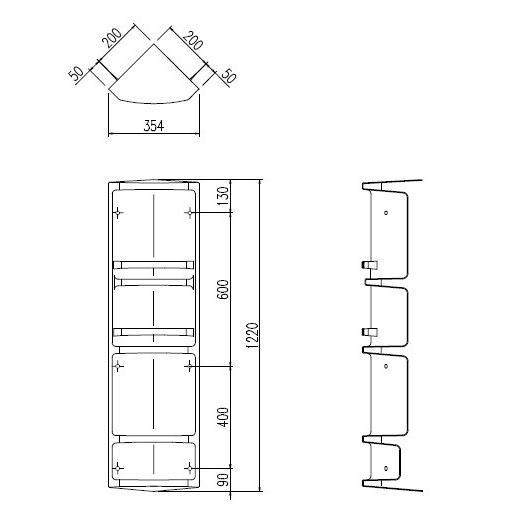 個人のお客様向け商品　LIXIL(INAX)　浴室収納棚(隅付)　YR-312　○○