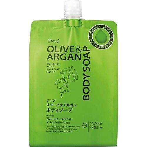 【あわせ買い1999円以上で送料お得】熊野油脂 ディブ オリーブ&アルガン ボディソープ 詰替 1000ml｜home-life