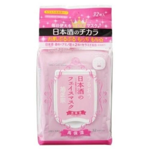 【あわせ買い1999円以上で送料お得】菊正宗 日本酒のフェイスマスク 高保湿 32枚入｜home-life