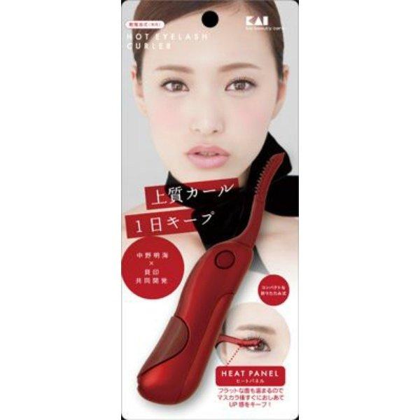 (送料お得・まとめ買い×6個セット)貝印 ホットアイラッシュカーラー グラマラスレッド KQ0342(1個)の画像
