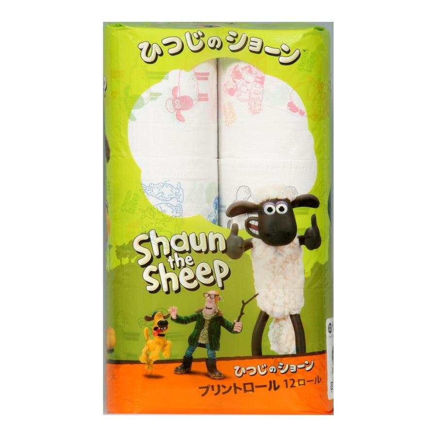 139円 返品送料無料 あわせ買い1999円以上で送料無料 西日本衛材 ひつじのショーン 12ロール W ダブル トイレットペーパー