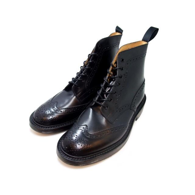 TRICKER`S (トリッカーズ) MALTON 2508 (BLACK CALF) モルトン カントリーブーツ ウィングチップブーツ ダイナイトソールの画像
