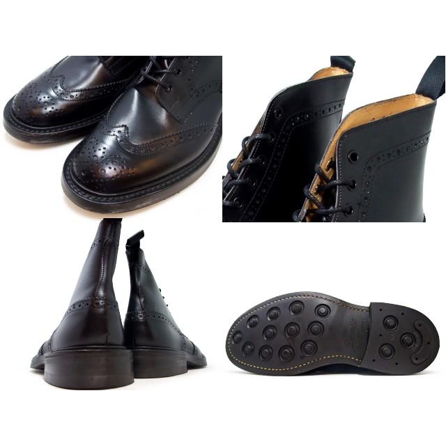 TRICKER`S (トリッカーズ) MALTON 2508 (BLACK CALF) モルトン カントリーブーツ ウィングチップブーツ ダイナイトソールの画像