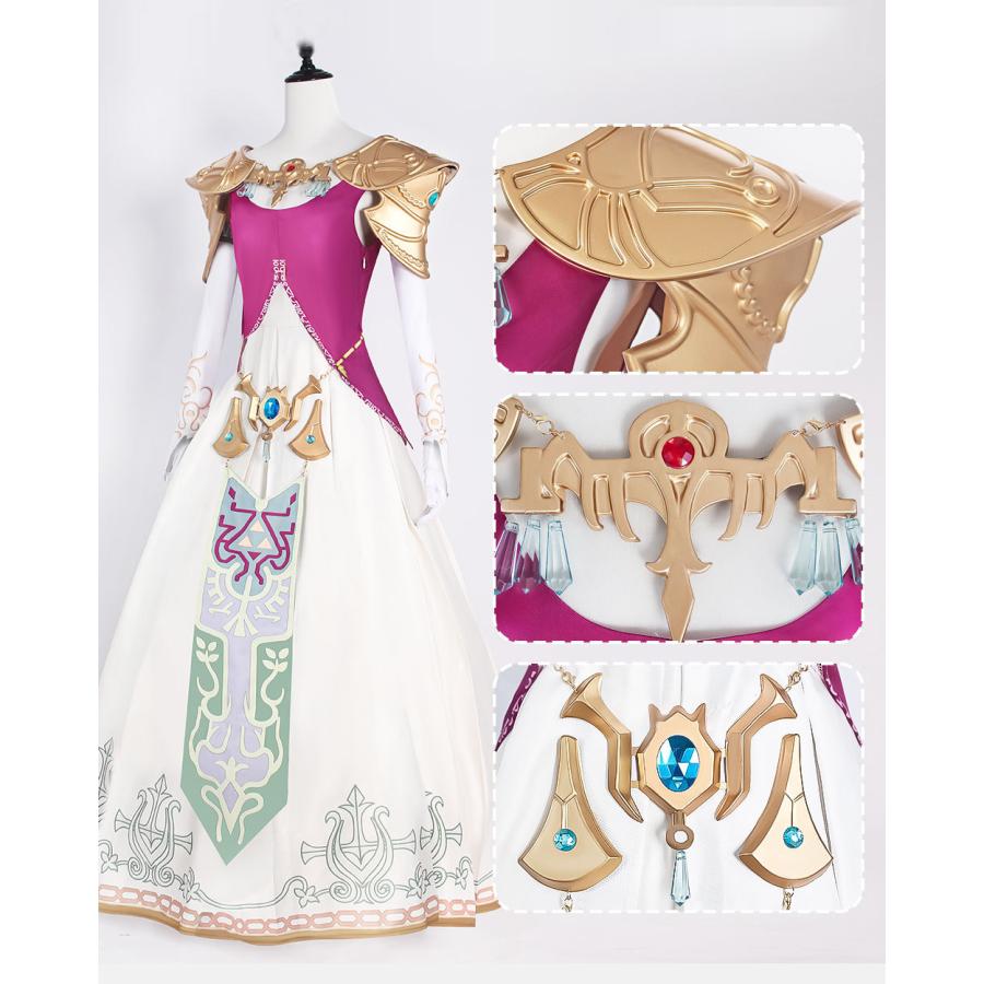ゼルダの伝説 トワイライトプリンセス 風 ゼルダ姫コスプレ衣装