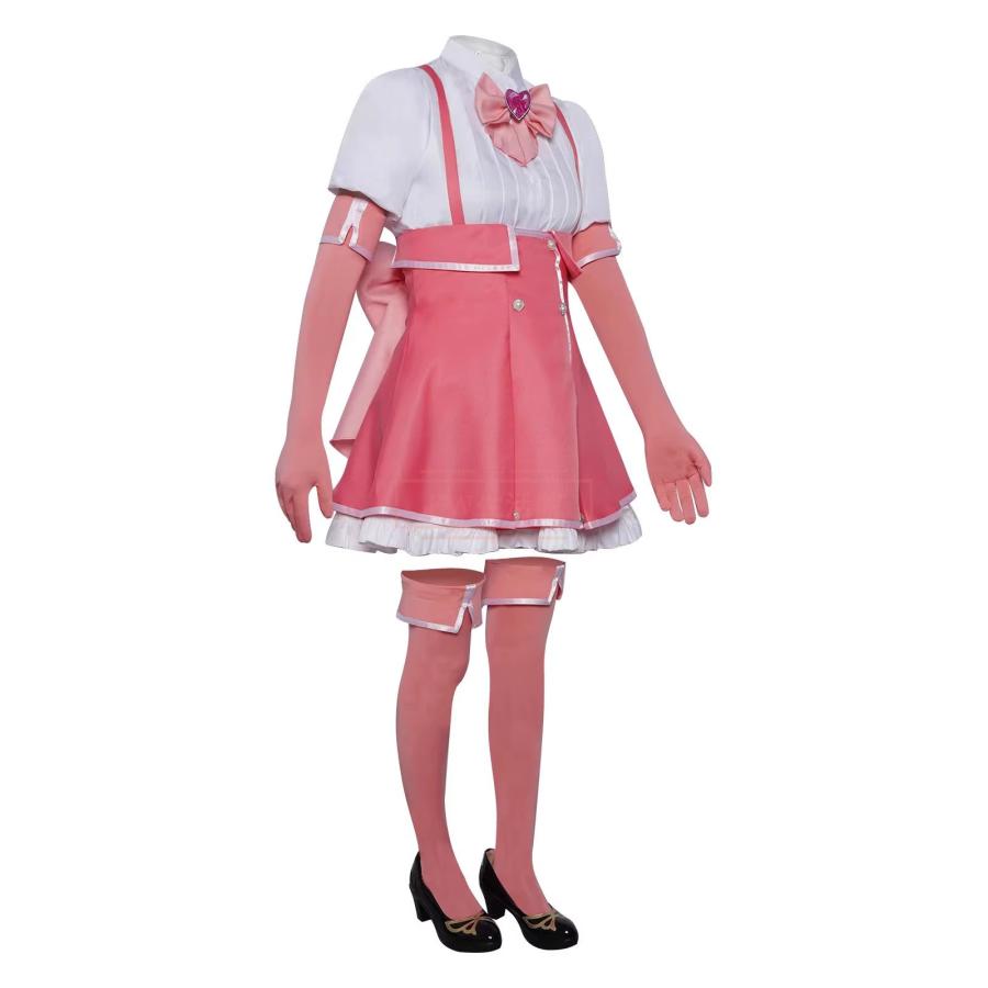魔法少女にあこがれて 花菱はるか マジアマゼンタ 制服 コスプレ衣装 ウィッグ 靴 イベント パーティー コスチューム 変装_2