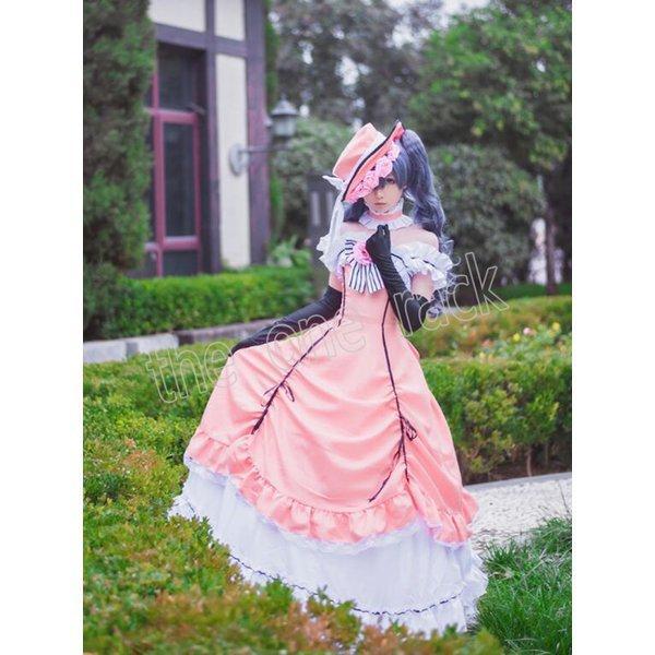 黒執事 駒鳥シエル コスプレ衣装 シエル コスプレ ピンク ドレス