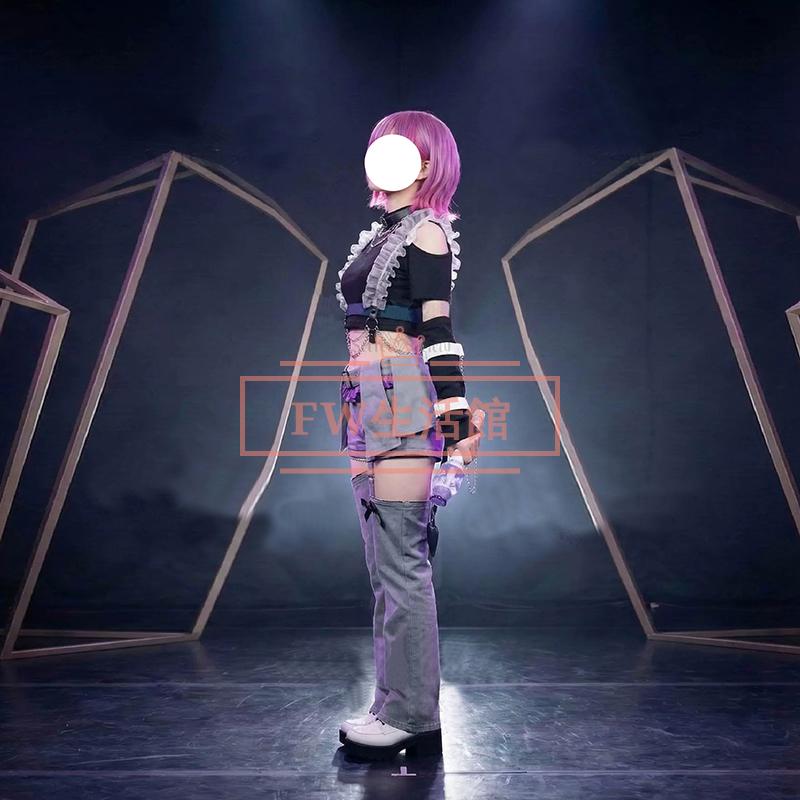バーチャルYouTuber VTuber ホロライブ 風 常闇トワコスプレ衣装 ウィッグ  靴コスチューム cosplay イベント演出服 アニメ 変装 仮装 ハロウィン_2
