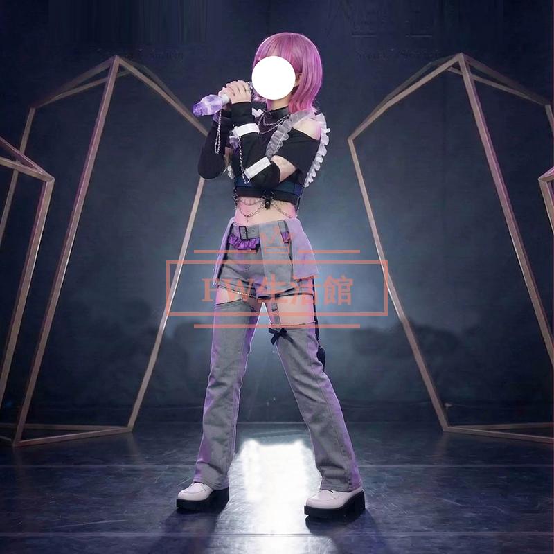 バーチャルYouTuber VTuber ホロライブ 風 常闇トワコスプレ衣装 ウィッグ  靴コスチューム cosplay イベント演出服 アニメ 変装 仮装 ハロウィン_3