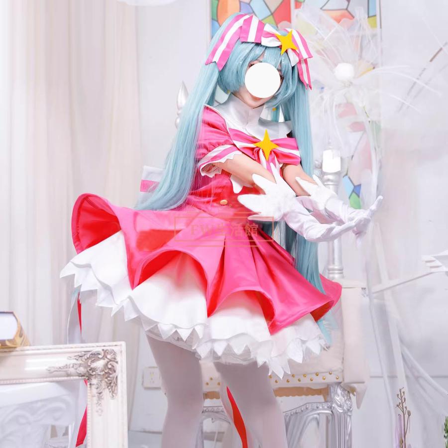 VOCALOID いますぐ輪廻 初音ミク コスプレ衣装ウィッグ 魔法の杖