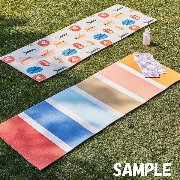 【２点セット】 ヨガマット おしゃれ トレーニングマット 筋トレマット トレーニングマット ピラティスマット ストラップ付き 厚さ 6mm 60×177 ソサエティシックス Society6 【2265898578】(11570円)