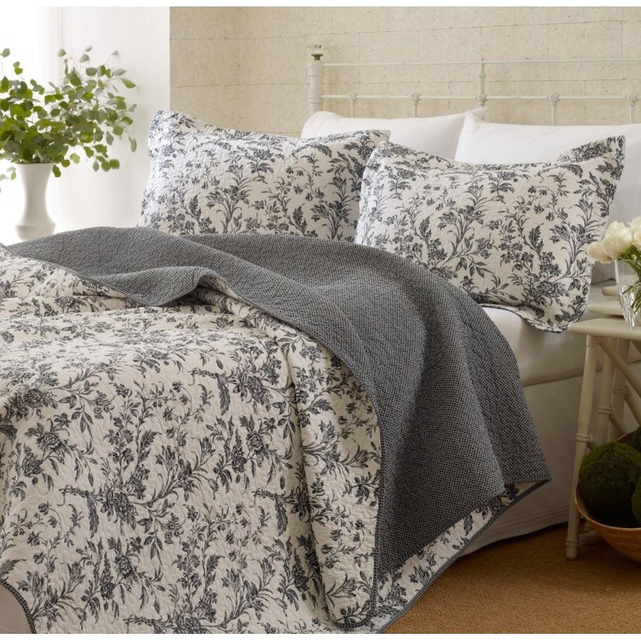 ローラアシュレイ Laura Ashley ベッド ベッドリネン bed linen ベッドカバー 薄手の上掛け布団 キルトカバーレット3点セット 花柄 フラワー - クイーンサイズ｜homecoordinate｜02