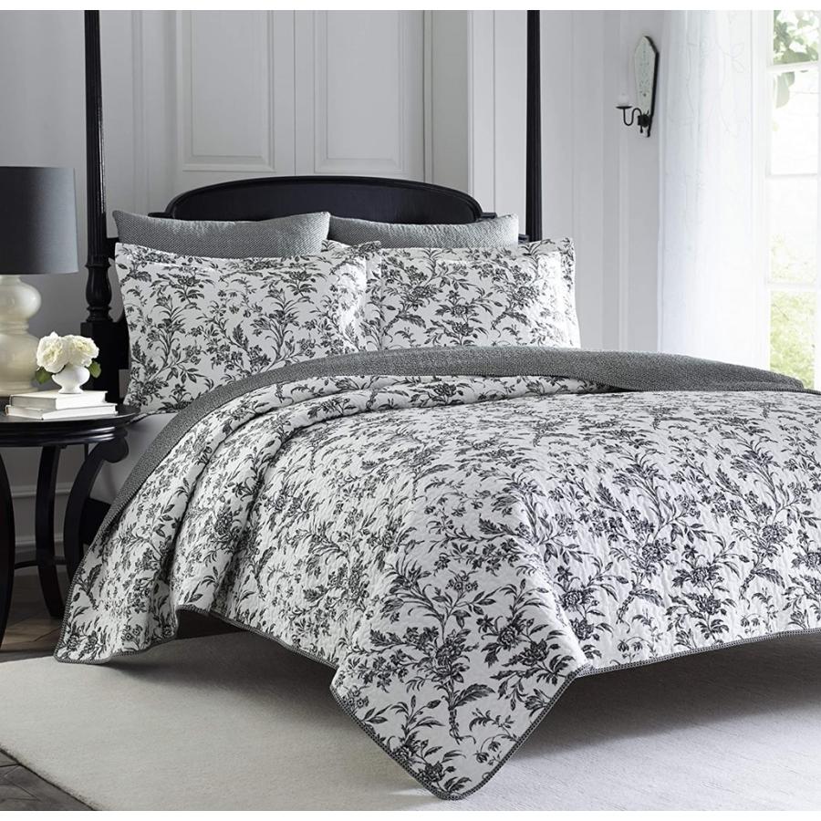 ローラアシュレイ Laura Ashley ベッド ベッドリネン bed linen ベッドカバー 薄手の上掛け布団 キルトカバーレット3点セット 花柄 フラワー - クイーンサイズ｜homecoordinate｜05