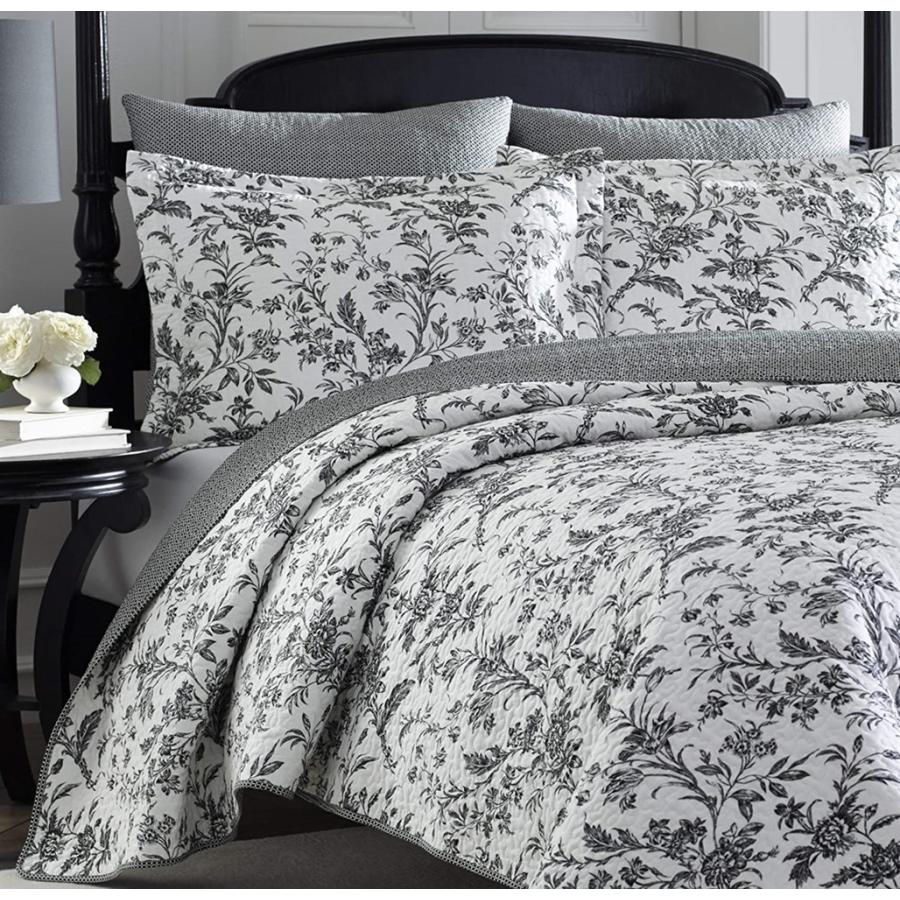 ローラアシュレイ Laura Ashley ベッド ベッドリネン bed linen ベッドカバー 薄手の上掛け布団 キルトカバーレット3点セット 花柄 フラワー - クイーンサイズ｜homecoordinate｜06