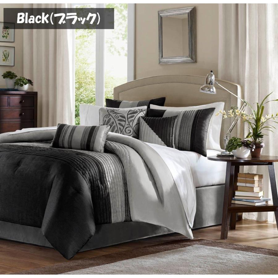 マディソンパーク Madison Park ベッド ベッドリネン bed linen 掛け布団 7点セット モダンストライプ - キングサイズ｜homecoordinate｜02