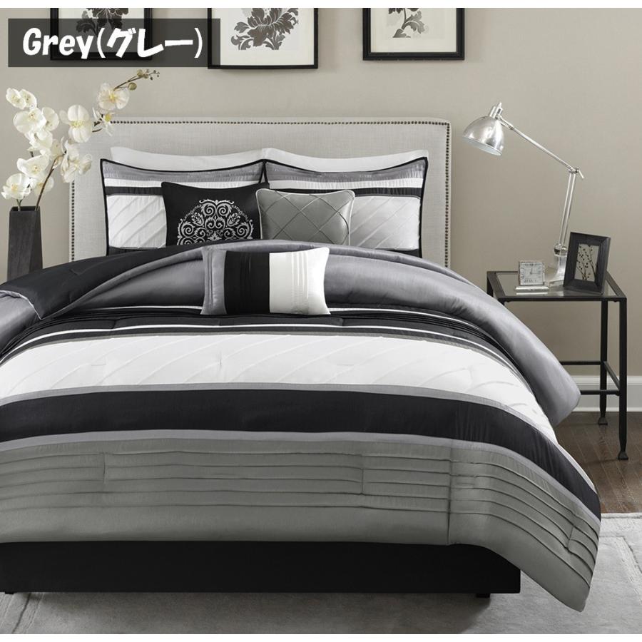 マディソンパーク Madison Park ベッド ベッドリネン Bed Linen ベッドカバー 掛け布団 7点セット シンプルシックモノトーンストライプモダン キングサイズ Blaire 7 Piece Comforter Set King Home Coordinate Yahoo 店 通販 Yahoo ショッピング