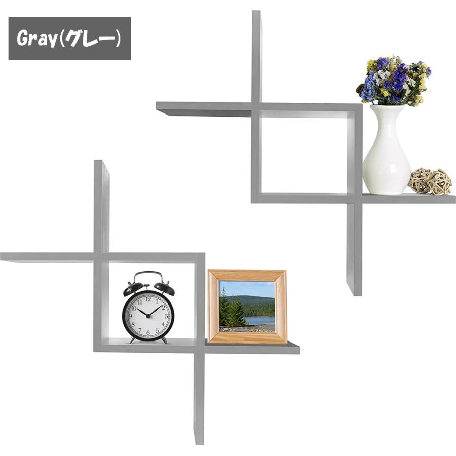 グリーンコ Greenco ウォールラック 飾り棚 ウォールシェルフ 壁付け