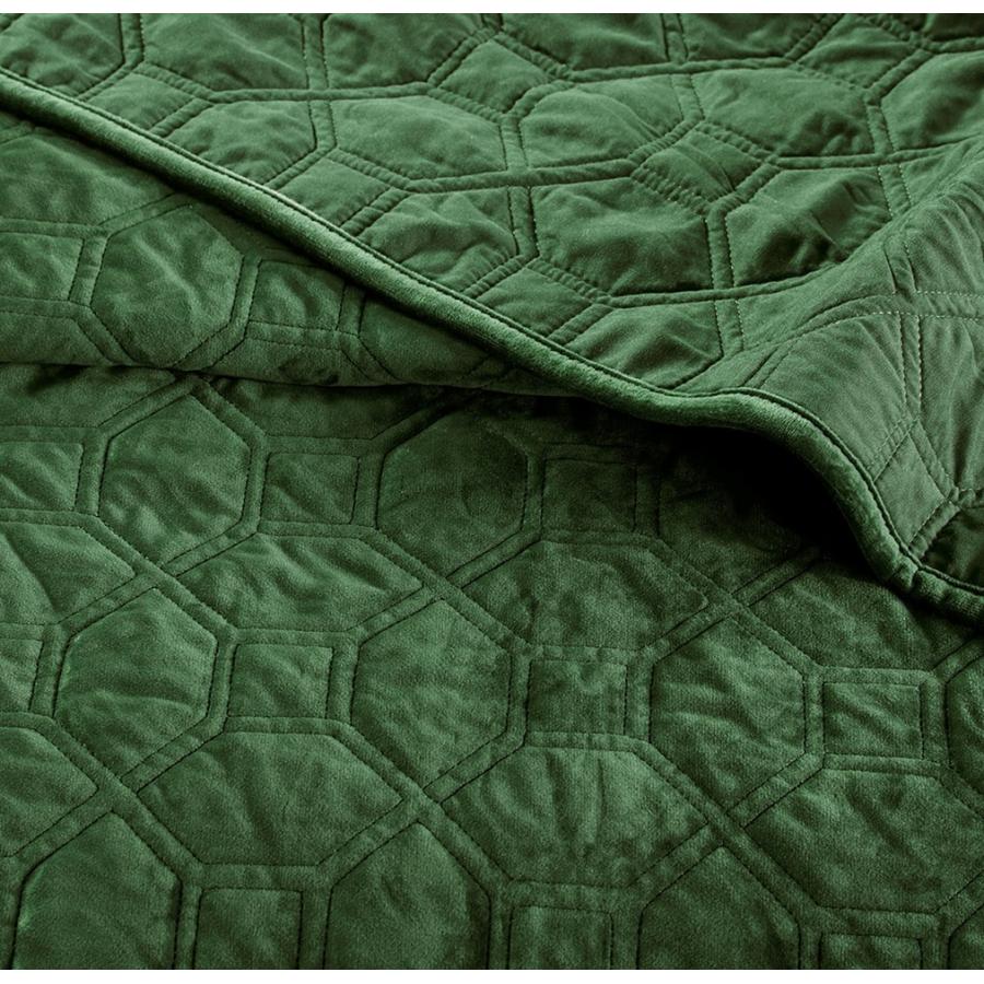マディソンパーク Madison Park ベッド ベッドリネン bed linen ベッドカバー 薄手の上掛け布団 キルト3点セット ベルベット - クイーンサイズの画像