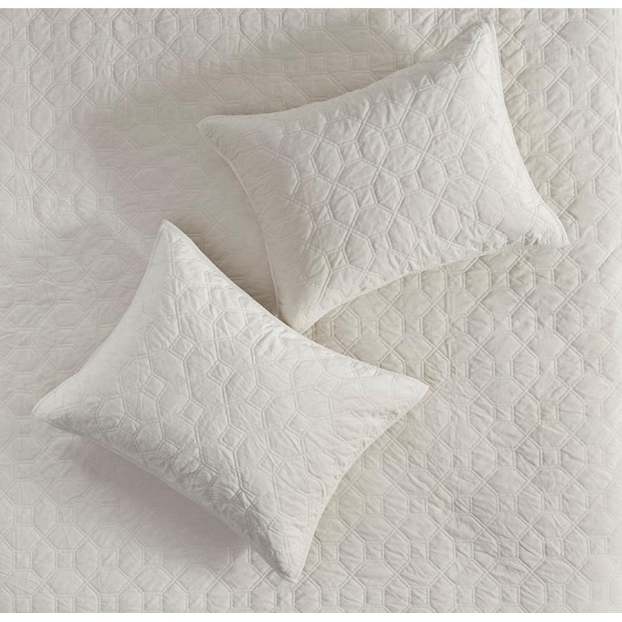 マディソンパーク Madison Park ベッド ベッドリネン bed linen ベッドカバー 薄手の上掛け布団 キルト3点セット ベルベット - クイーンサイズの画像