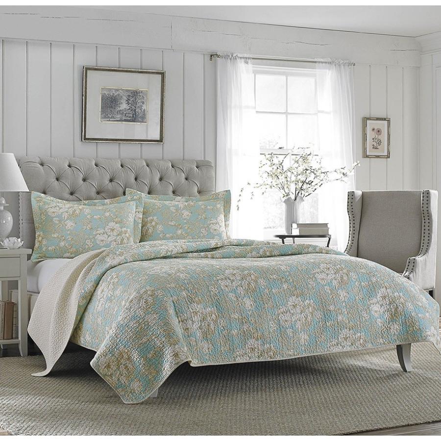 ローラアシュレイ Laura Ashley ベッド ベッドリネン bed linen ベッドカバー 薄手の上掛け布団 キルトカバーレット2点