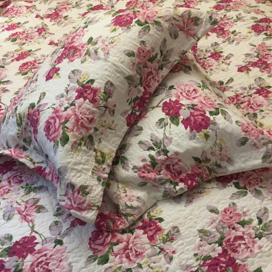 ローラアシュレイ Laura Ashley ベッド ベッドリネン bed linen ベッドカバー 薄手の上掛け布団 キルトカバーレット3点セット 花柄 フラワー - キングサイズ｜homecoordinate｜08