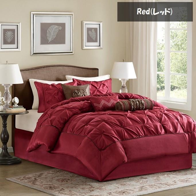 掛け布団 7点セット ゴージャス 光沢 無地 フルサイズ ベッド ベッドリネン bed linen マディソンパーク Madison Park