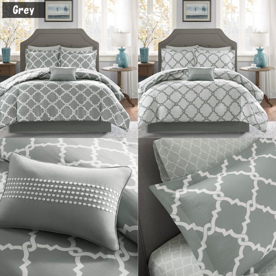 マディソンパーク Madison Park ベッド ベッドリネン bed linen 掛け布団 7点セット ジオメトリック 幾何学模様