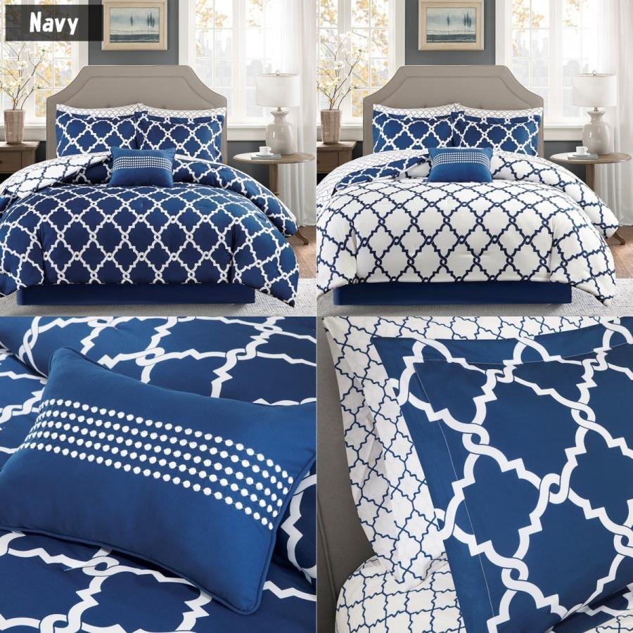 マディソンパーク Madison Park ベッド ベッドリネン bed linen 掛け布団 7点セット ジオメトリック 幾何学模様