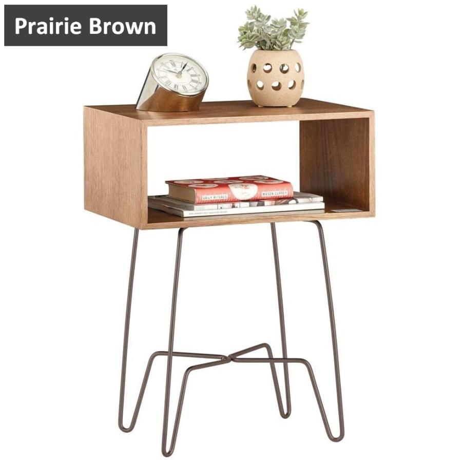 サイドテーブル エンドテーブル ナイトテーブル テーブル 収納 棚 おしゃれ 木製 モダン 選べる4色 mDesign エムデザイン ModernFarmhouseSideEnd