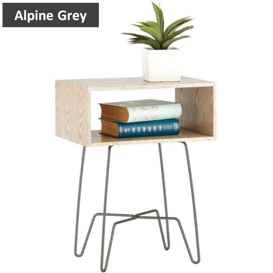 サイドテーブル エンドテーブル ナイトテーブル テーブル 収納 棚 おしゃれ 木製 モダン 選べる4色 mDesign エムデザイン ModernFarmhouseSideEnd