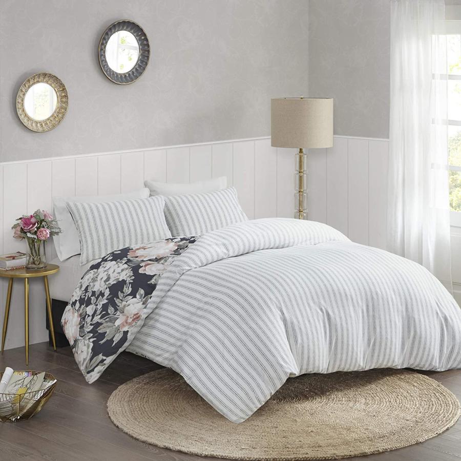 マディソンパーク Madison Park ベッドリネン bed linen 掛け布団カバー 3点セット MAVIS 3 ピース コットン プリント リバーシブル クイーンサイズ Home Coordinate Yahoo 店 - 通販 - Yahoo ショッピング