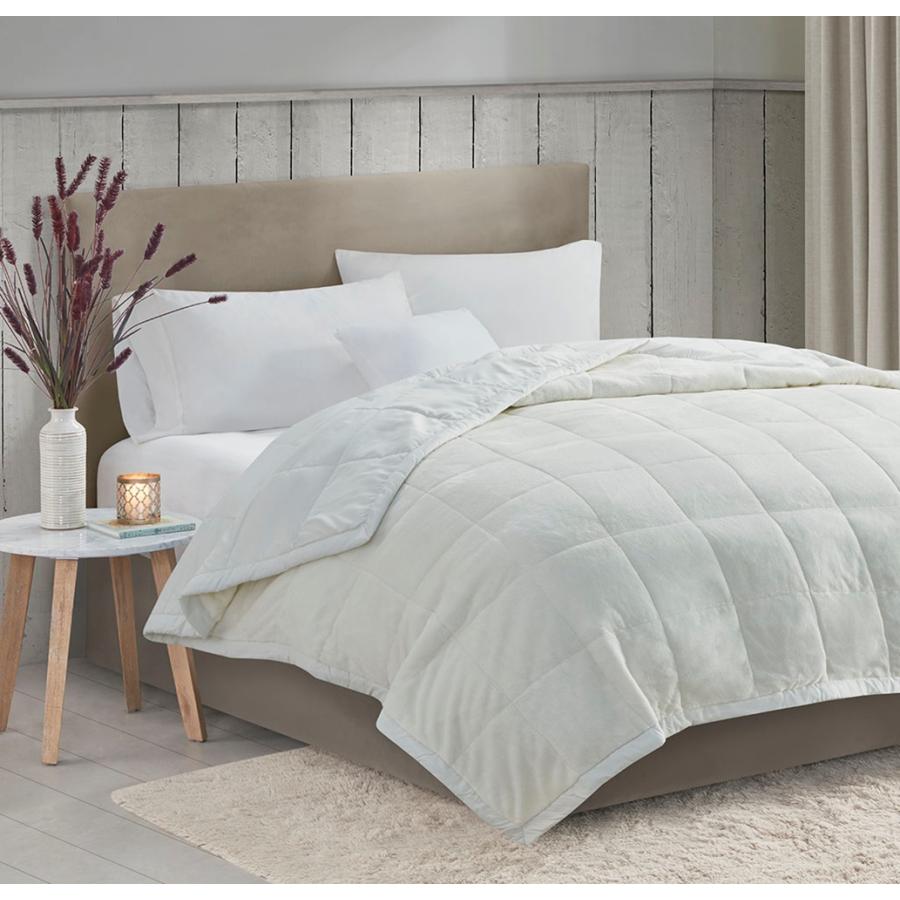 マディソンパーク Madison Park ベッドリネン bed linen ブランケット リバーシブル 選べる6色 無地 ツインサイズ