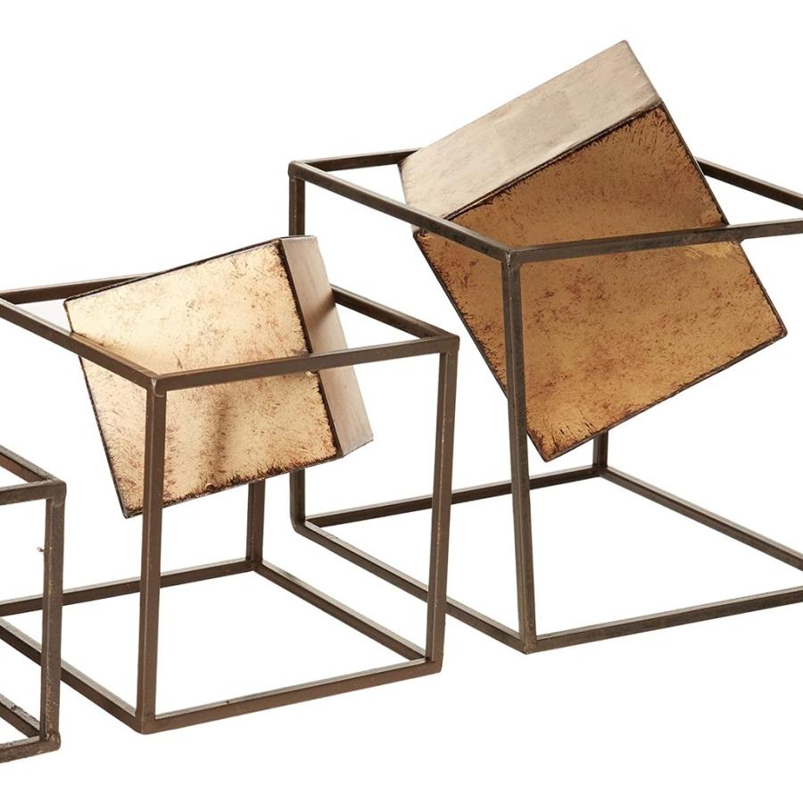 置物 オブジェ デコレーション インテリア キューブ 3点セット 2265 Ⓣ 置物 オブジェ デコレーション インテリア キューブ 3点セット