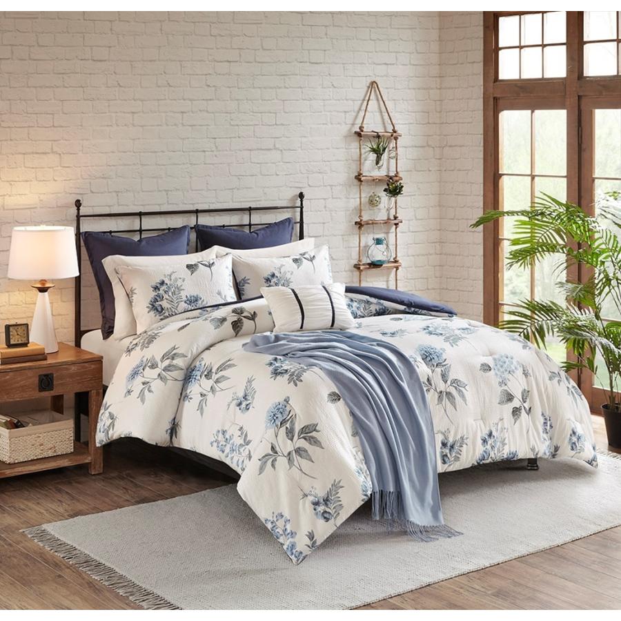 マディソンパーク Madison Park ベッド ベッドリネン bed linen 掛け布団 7点セット 花柄 ブランケット付き