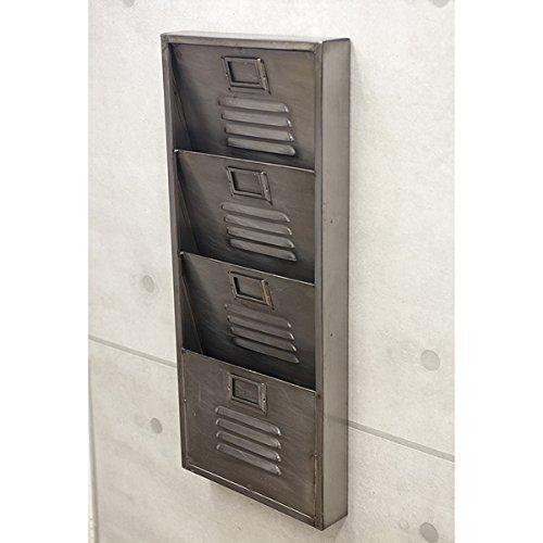 インダストリアル メタル ウォール マガジンラック 壁掛け（METAL/297）レターラック ガレージ ウォールラック ビンテージ おしゃれラック デ